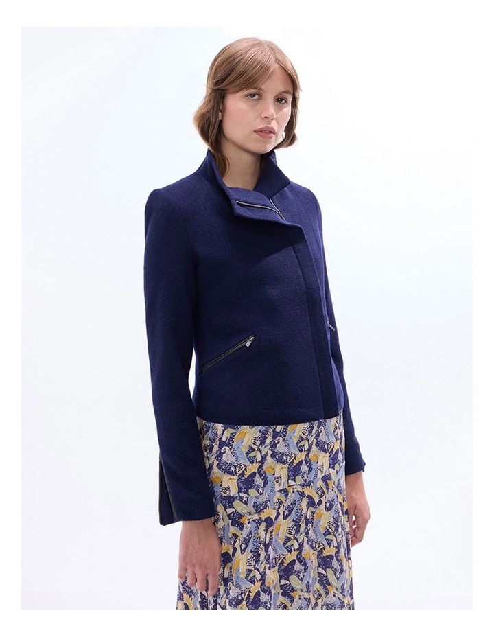 Lani Felted Wool Jacket in Midnight Marle image 2