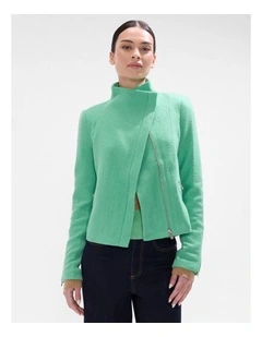 Lani Felted Wool Jacket in Apple Green