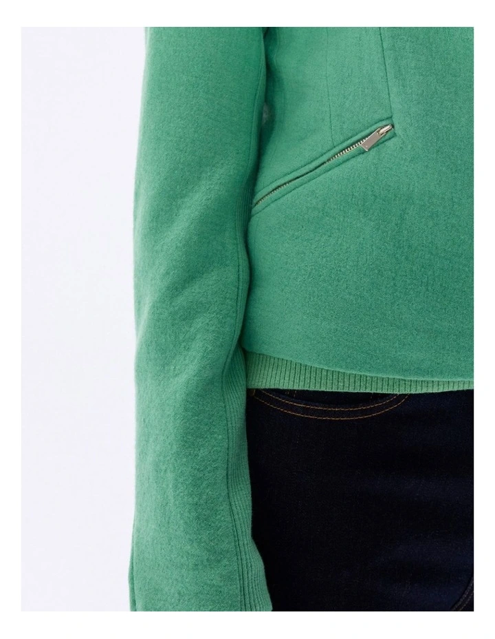 Lani Felted Wool Jacket in Apple Green image 3