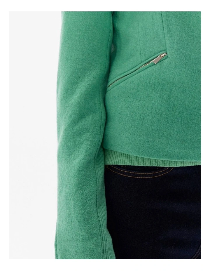 Lani Felted Wool Jacket in Apple Green image 4