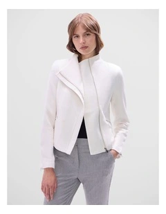 Lani Felted Wool Jacket in Ivory