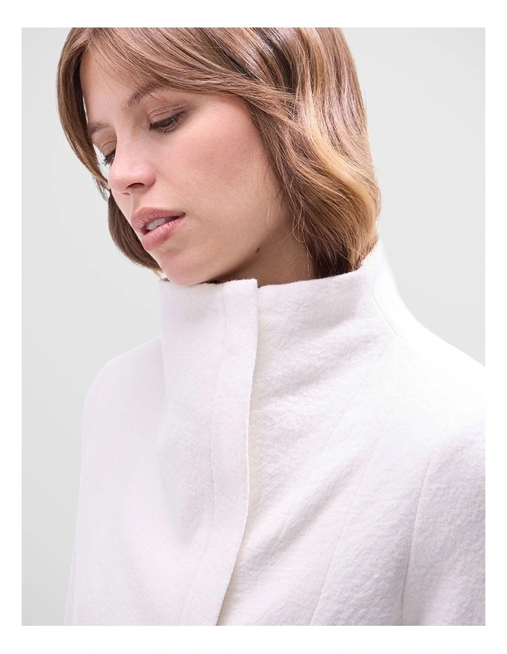 Lani Felted Wool Jacket in Ivory image 4