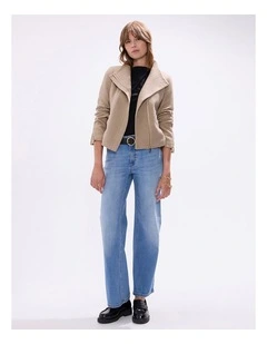 Lani Felted Wool Jacket in Sesame Brown