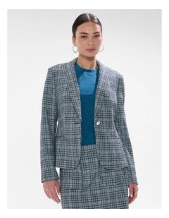 Tweed Ur Luv Blazer in Green Multi