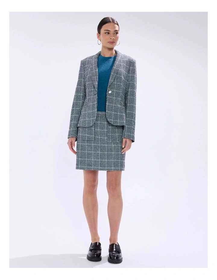 Tweed Ur Luv Blazer in Green Multi image 1