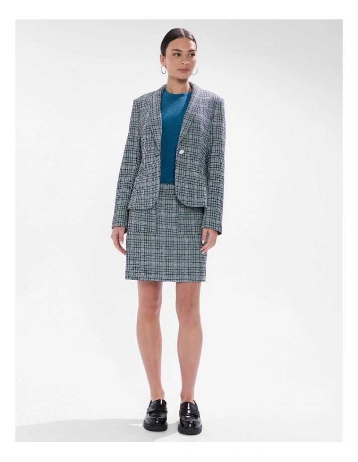 Tweed Ur Luv Blazer in Green Multi image 2