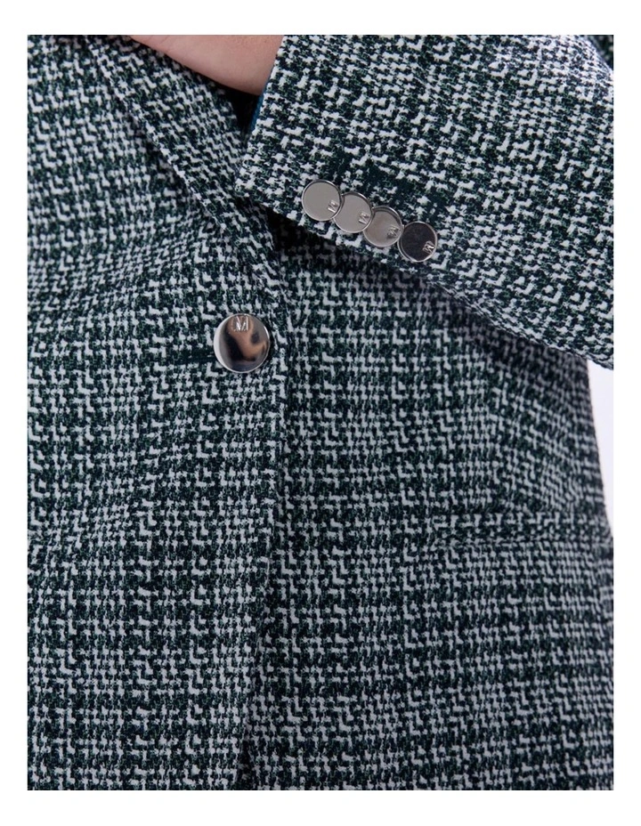 Tweed Ur Luv Blazer in Green Multi image 3