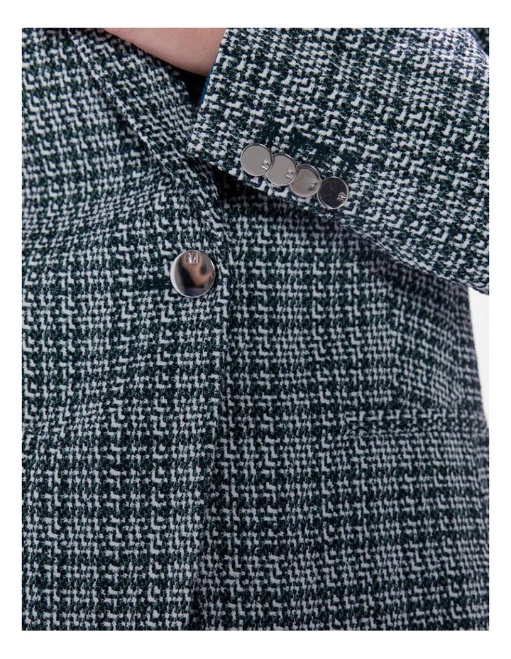 Tweed Ur Luv Blazer in Green Multi image 4