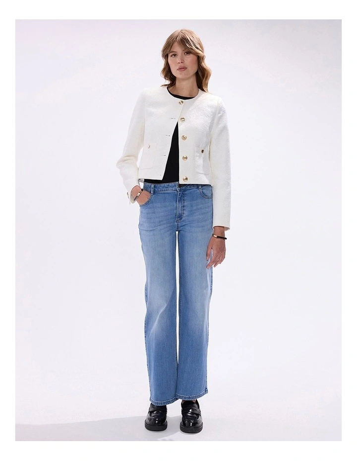 The Vault Jacquard Jacket in Ivory image 1