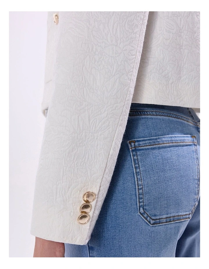 The Vault Jacquard Jacket in Ivory image 3