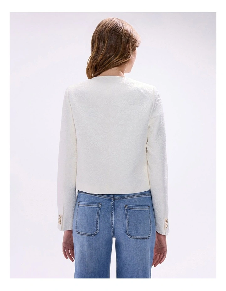 The Vault Jacquard Jacket in Ivory image 4