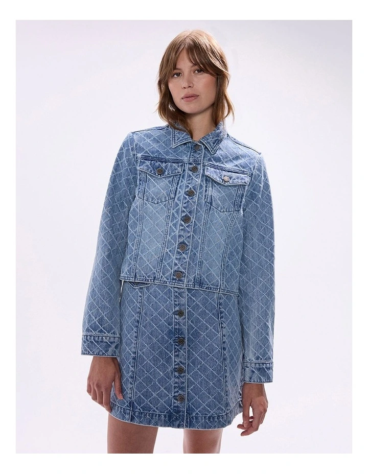 Sally Denim Jacket in Light Blue image 4