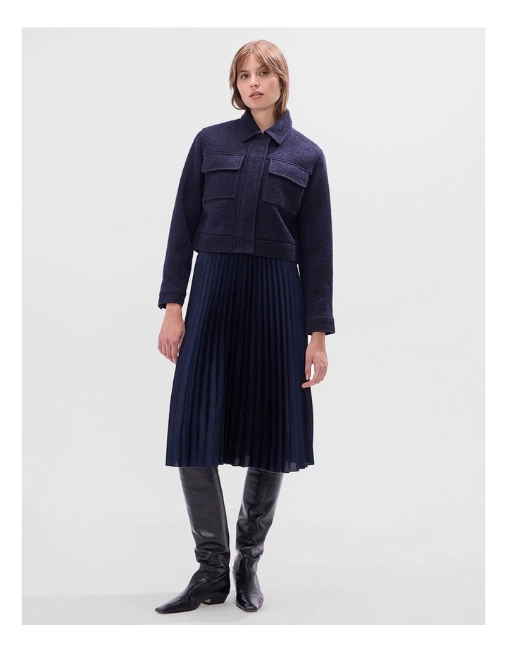 Eris Relaxed Wool Jacket in Midnight image 2