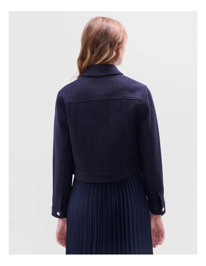 Eris Relaxed Wool Jacket in Midnight image 3