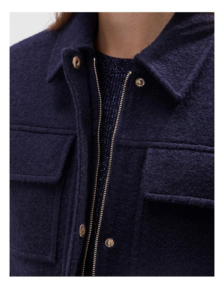 Eris Relaxed Wool Jacket in Midnight image 4