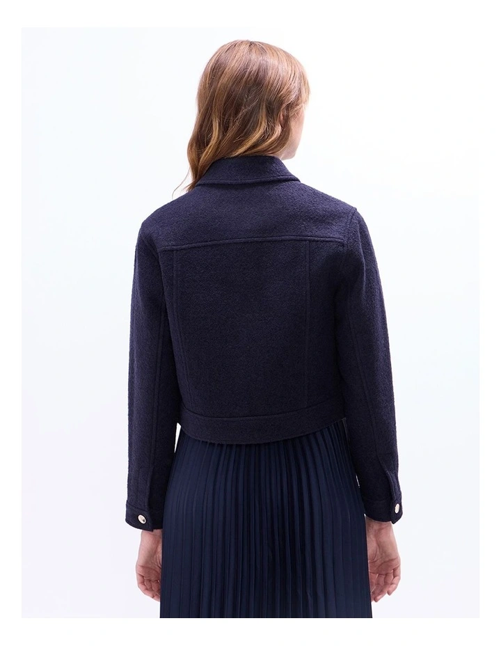 Eris Relaxed Wool Jacket in Midnight image 4