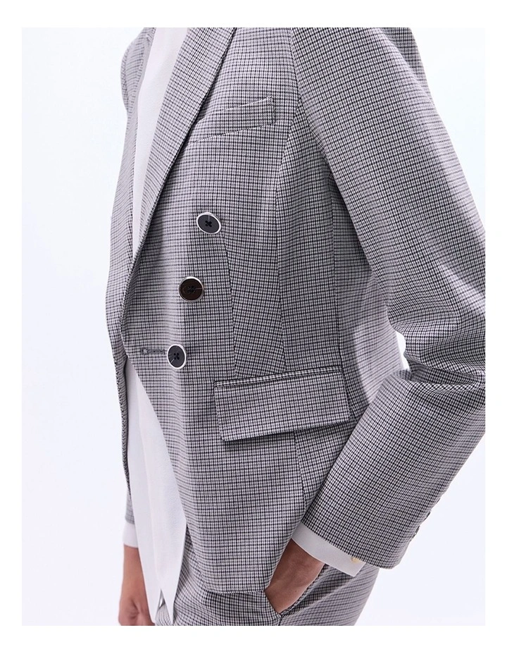Dawn Check Blazer in Grey Multi image 3