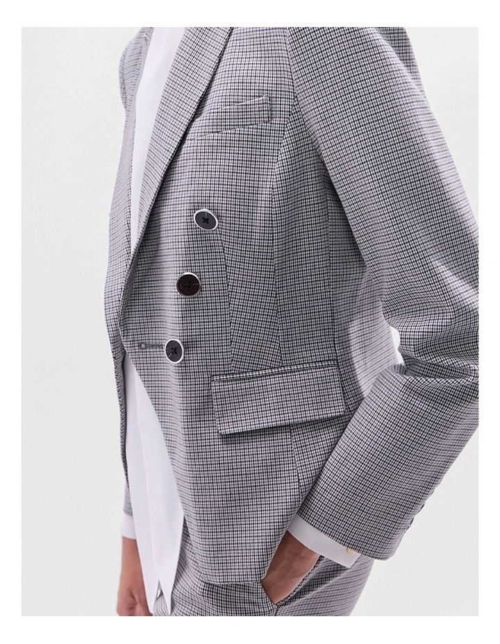 Dawn Check Blazer in Grey Multi image 4