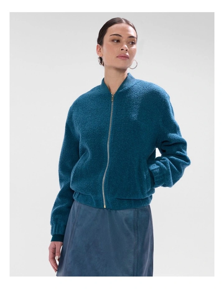 Maurice Bomber Jacket in Teal image 1