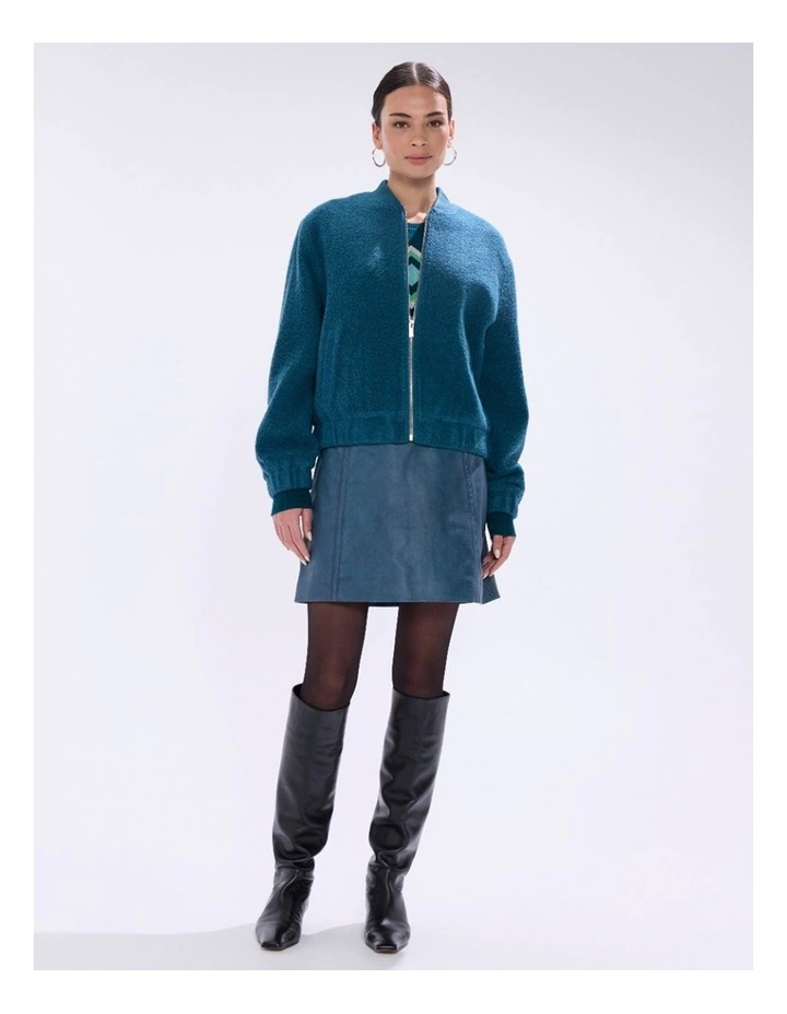 Maurice Bomber Jacket in Teal image 1