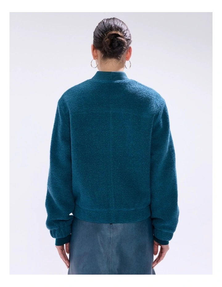Maurice Bomber Jacket in Teal image 3