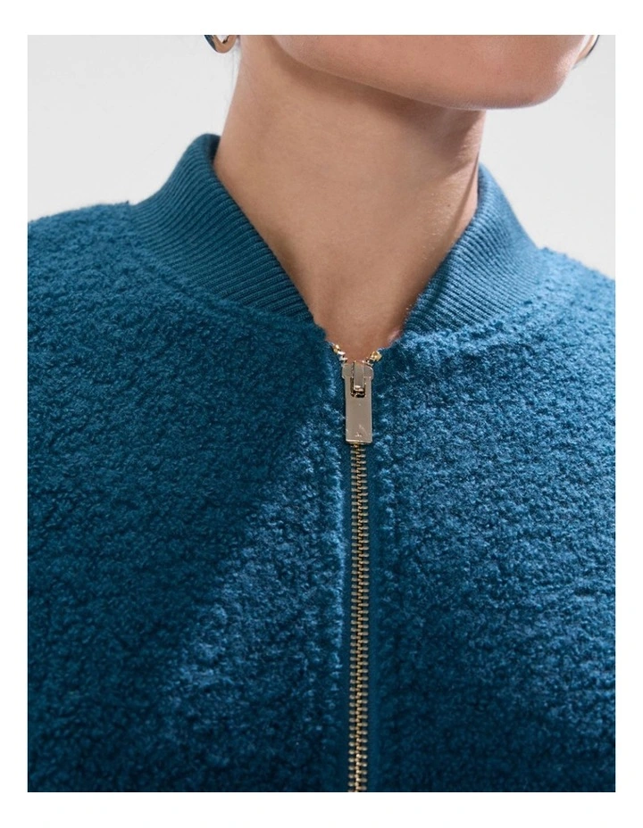 Maurice Bomber Jacket in Teal image 4