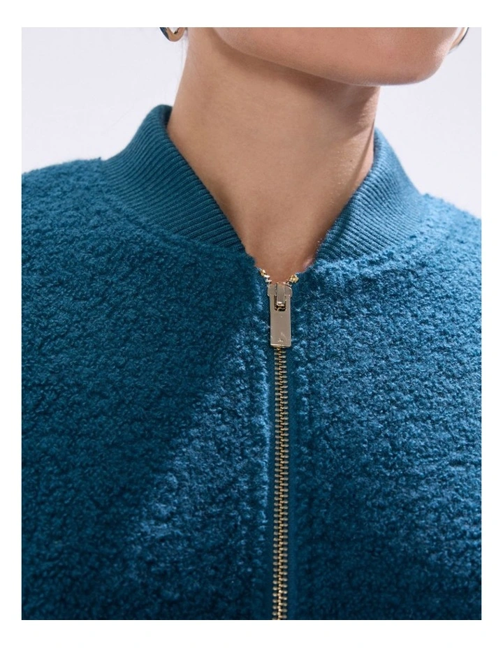 Maurice Bomber Jacket in Teal image 4