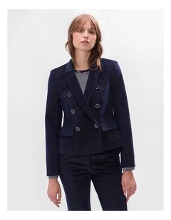 Simba Velvet Blazer in Indigo