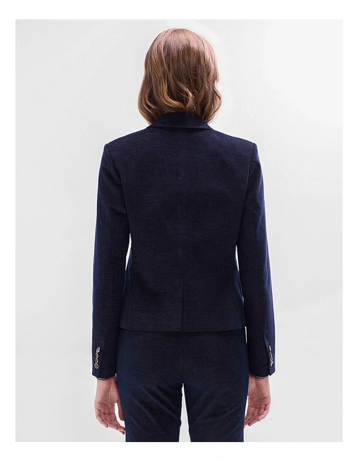 Simba Velvet Blazer in Indigo image 3