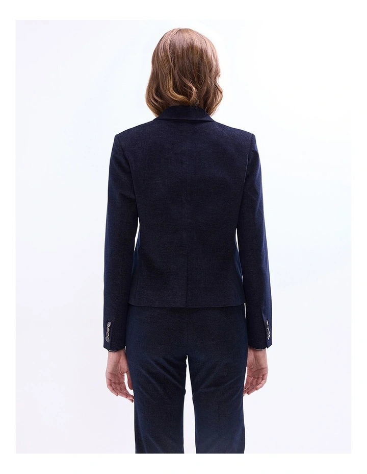 Simba Velvet Blazer in Indigo image 4