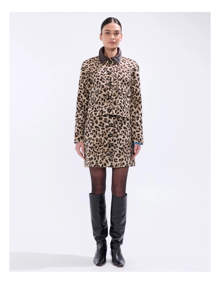 Damon Jacquard Jacket in Brown Multi image 1