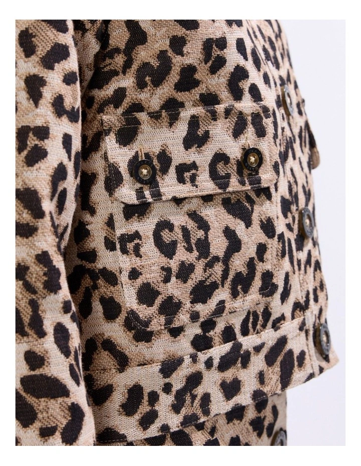 Damon Jacquard Jacket in Brown Multi image 4