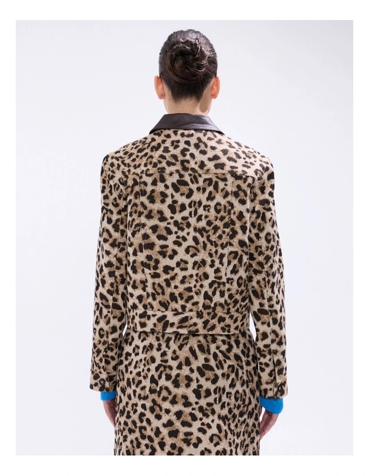 Damon Jacquard Jacket in Brown Multi image 5