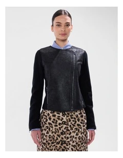 Piper Felted Wool Jacket in Black
