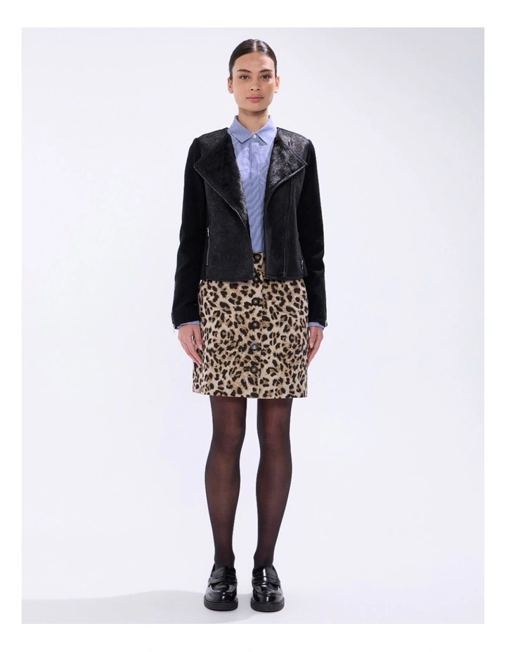 Piper Felted Wool Jacket in Black image 1