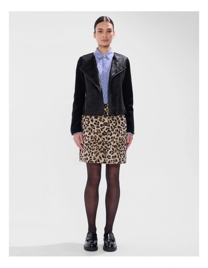 Piper Felted Wool Jacket in Black image 2