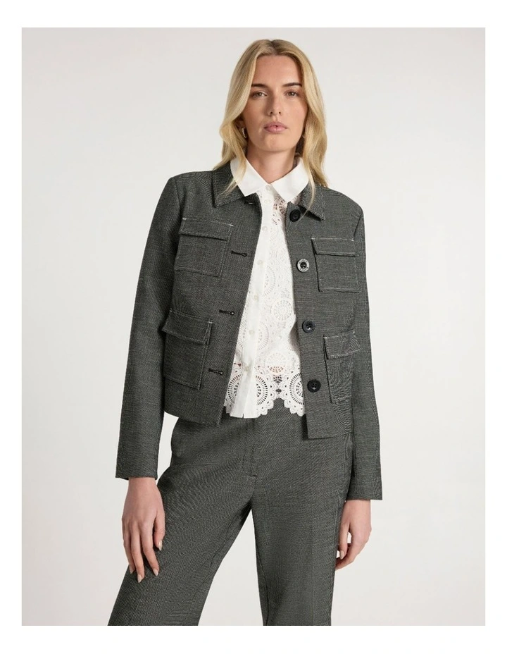 Sydney Jacket in Black/White image 2
