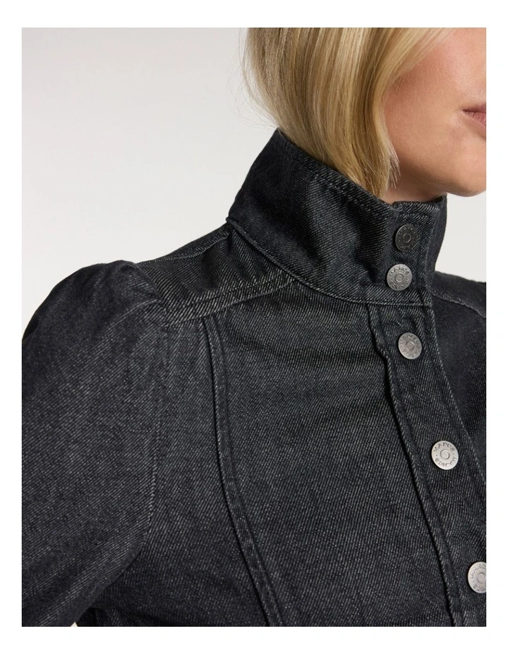 Venice Denim Jacket in Washed Black image 3