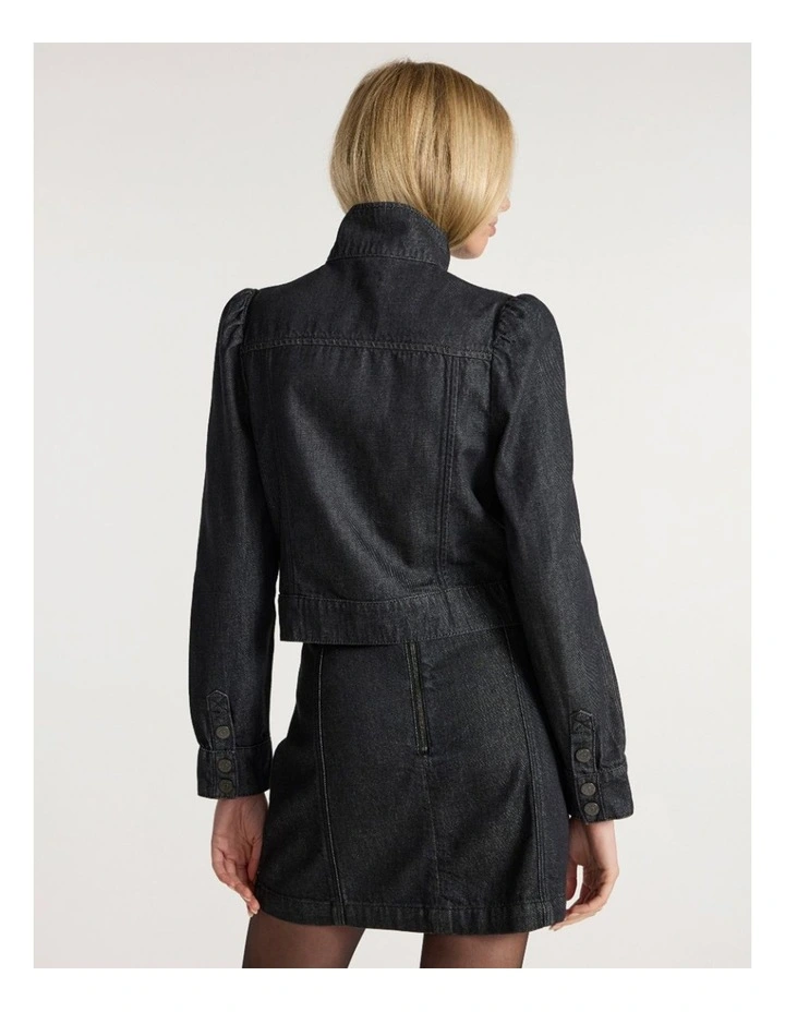 Venice Denim Jacket in Washed Black image 5