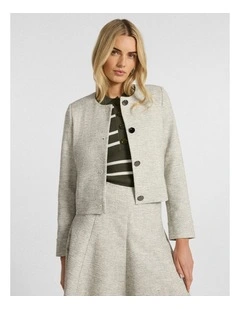 So Little Time Tweed Jacket in Ivory Multi