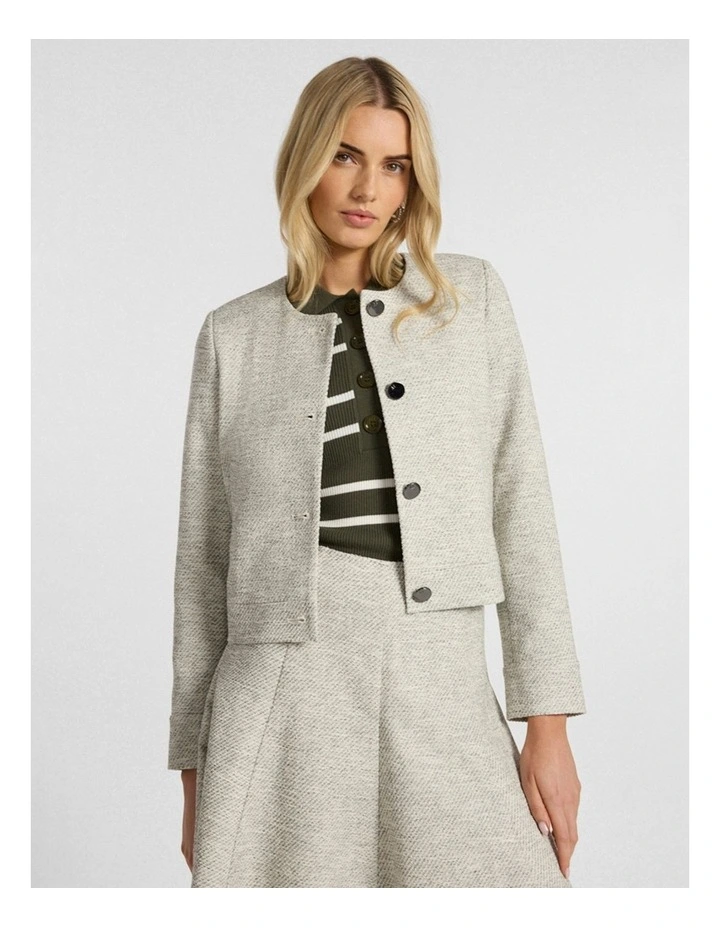 So Little Time Tweed Jacket in Ivory Multi image 1