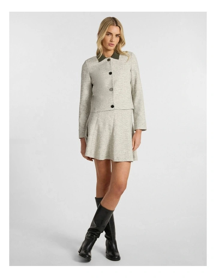 So Little Time Tweed Jacket in Ivory Multi image 2