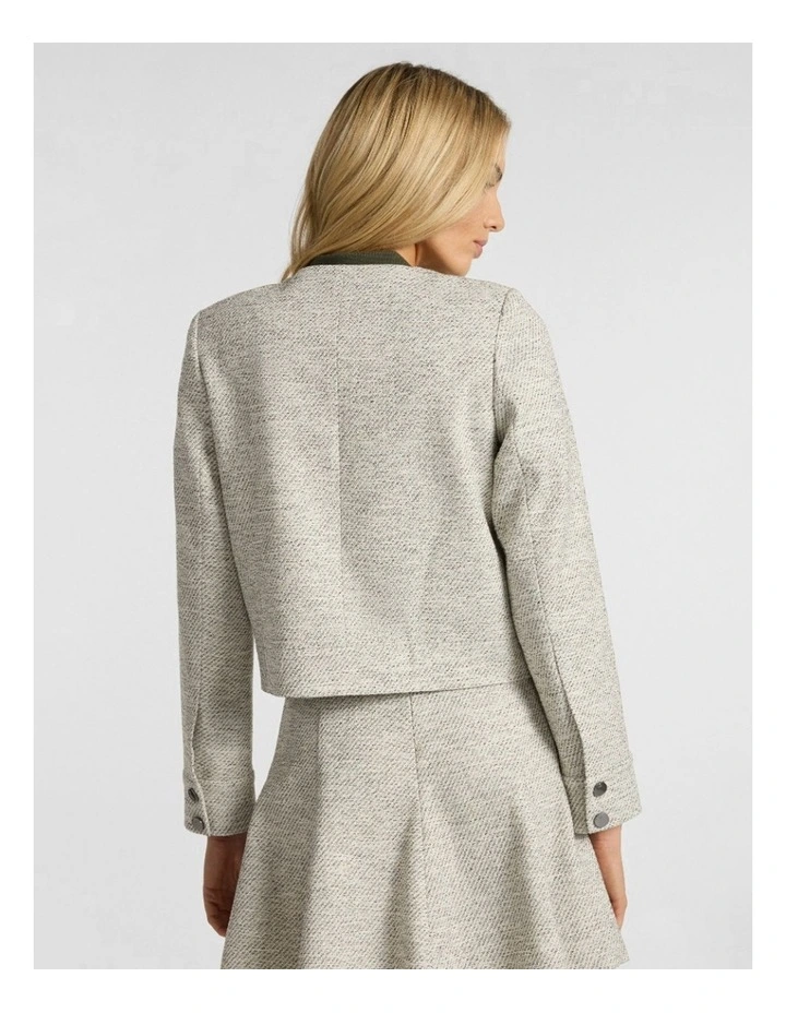 So Little Time Tweed Jacket in Ivory Multi image 3