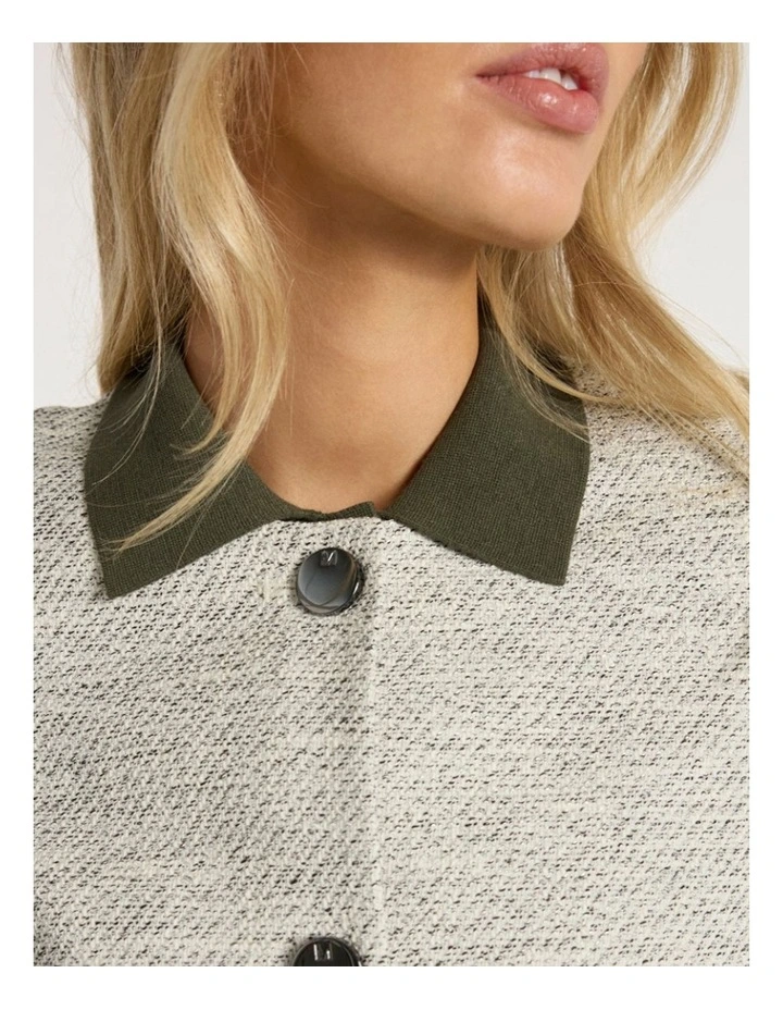 So Little Time Tweed Jacket in Ivory Multi image 4