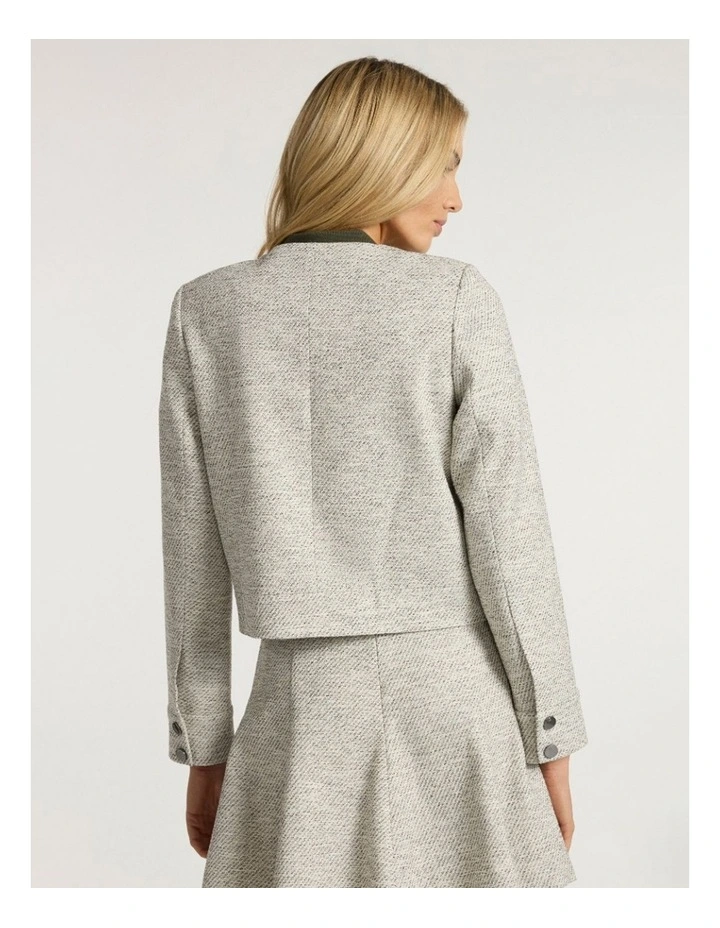 So Little Time Tweed Jacket in Ivory Multi image 5