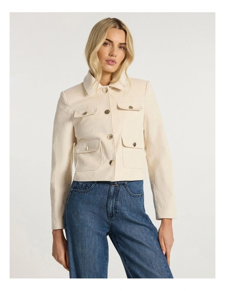 Calen Cord Jacket in Canvas image 2