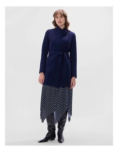 Ruby Felted Wool Coat in Midnight Marle