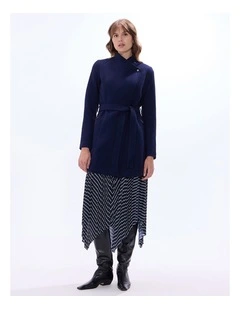 Ruby Felted Wool Coat in Midnight Marle