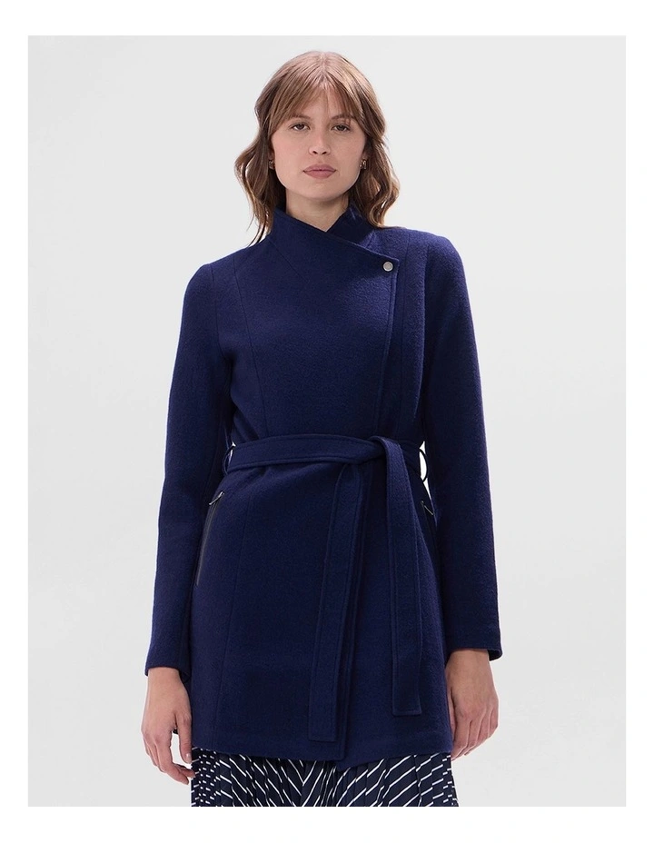 Ruby Felted Wool Coat in Midnight Marle image 2