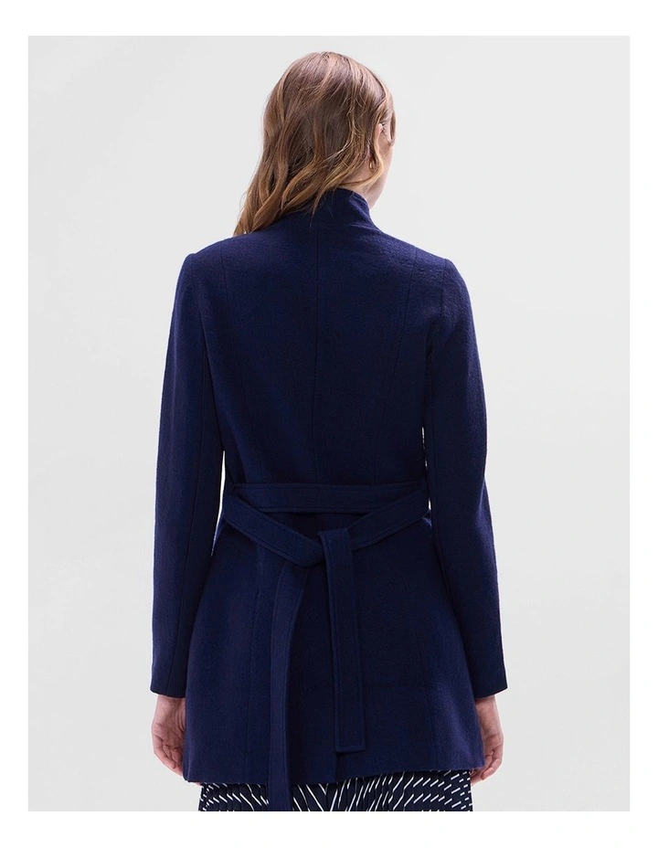 Ruby Felted Wool Coat in Midnight Marle image 4